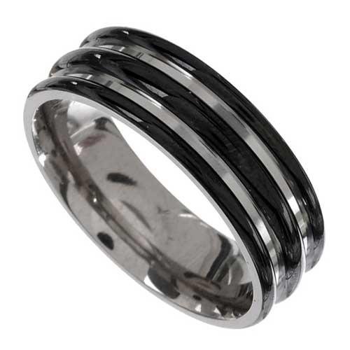 Triple Ribbed Titanium Ring - Retail $220.00