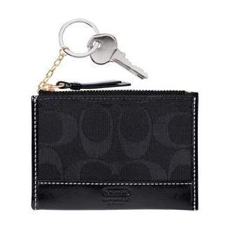 Coach Hamptons Signature Mini Skinny Wallet NWT Black *PLUS BONUS CASH BACK!*