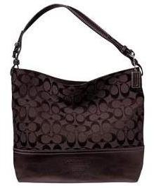 COACH Signature Shoulder Tote Purse Bag NWT Dark Brown