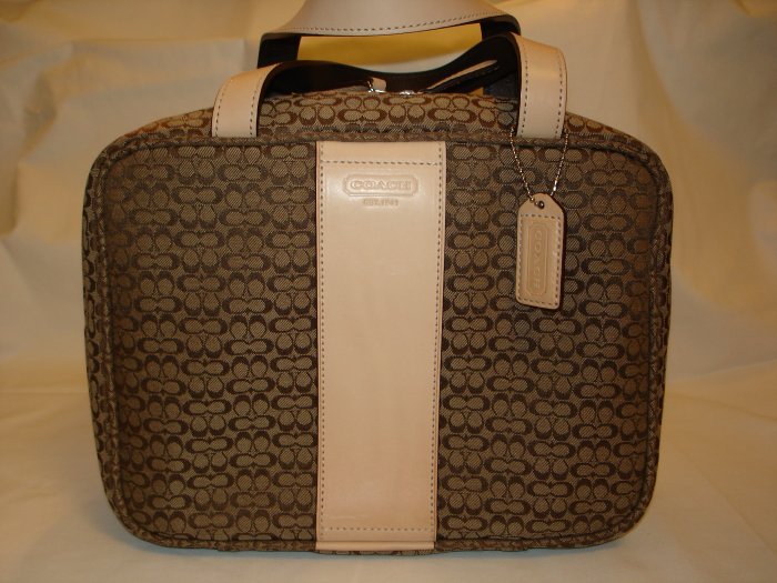 COACH Signature Double Handle Cosmetic Case Bag NWT *PLUS BONUS CASH BACK!*