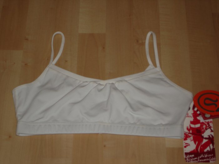 Lululemon Pirouette Reversible Yoga Bra Top Tank NWT Size 12 White/Tree