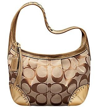 Coach Ergo Signature Pleated Hobo Purse Handbag NWT Brass/Khaki/Bronze *PLUS BONUS CASH BACK!*