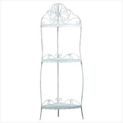 White Scrollwork Corner Shelf 34138