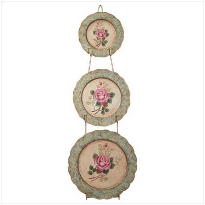 Rose Decorative Plates With Rack 34129