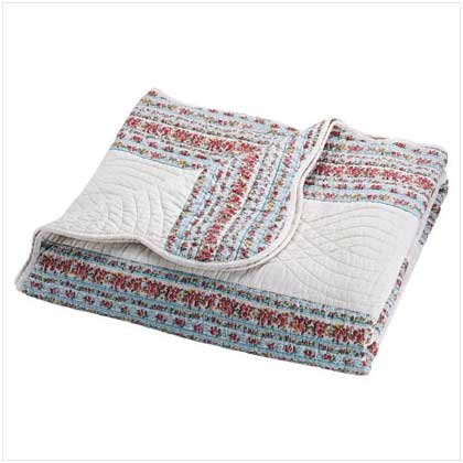 Blue Floral Quilt Cover 35043