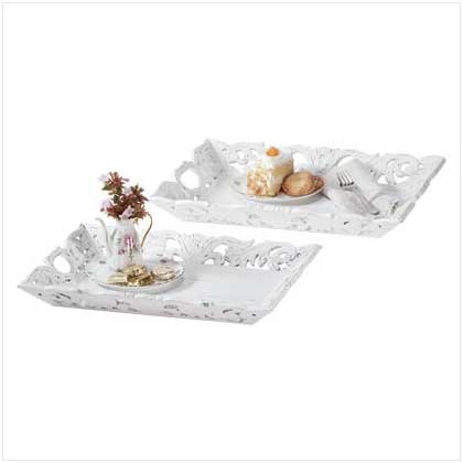 Carved Leaf Tray Set 33132