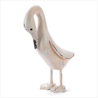Antique Ivory Duck Decor 37666