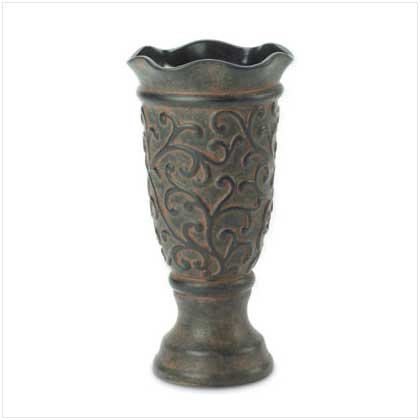 Old World Ornate Pedestal Vase 37308
