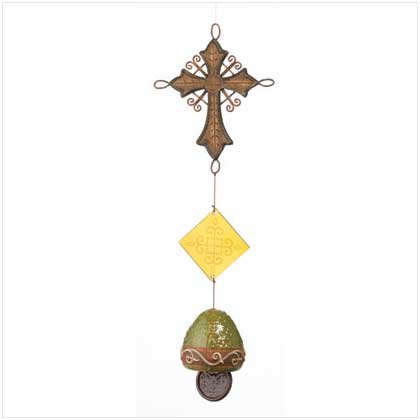 Old World Cross and Bell Chime 37307