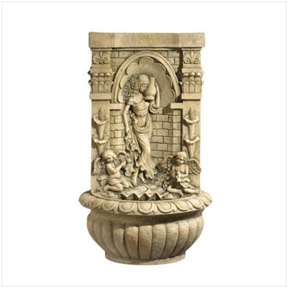 Lady and Cherubs Wall Fountain 37279