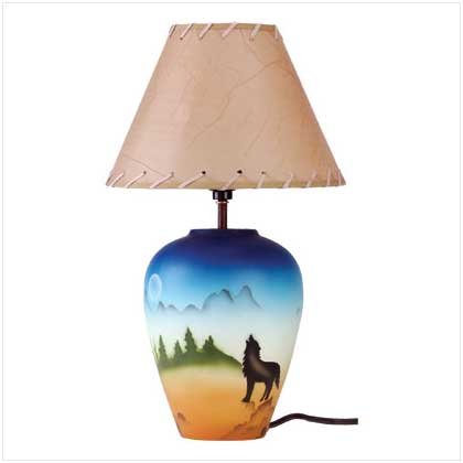 Howling Wolf Lamp 34747