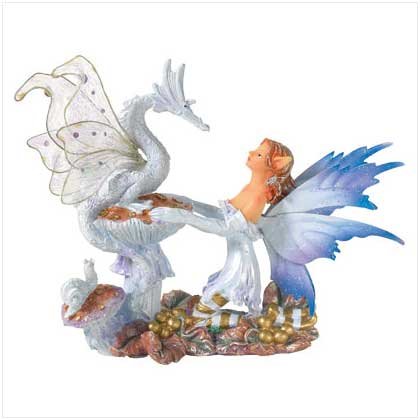 Fairy with Dragon Figurine 37878