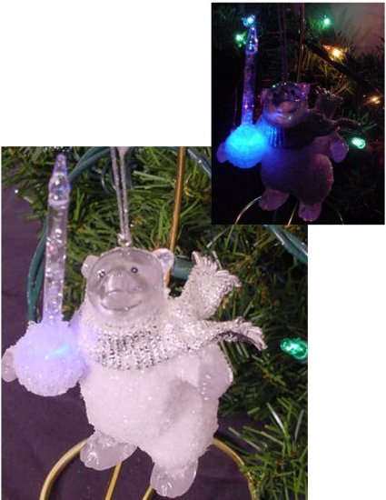 POLAR BEAR BUBBLE LIGHT Ornament ~ Midwest Cannon Falls ~ REALLY CUTE!