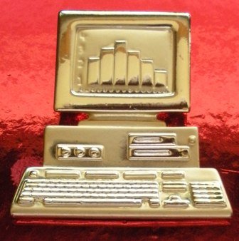 A.J.C Marked 80âs Vintage Desk Top Computer Brooch