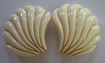Vintage Fashion Sea Shell Shape Clip On Earrings