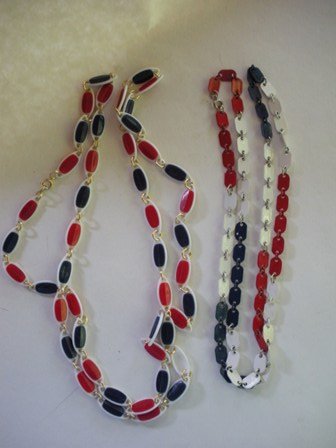 Vintage Metal Link Style Patriotic Necklace