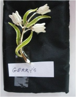Vintage GERRY’S Signed Enamel Flower Bouquet Brooch/Pin