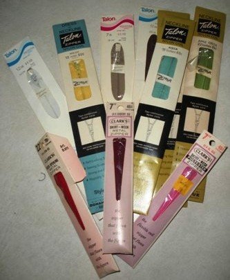 Vintage Lot of 10 Unused Sewing Zippers