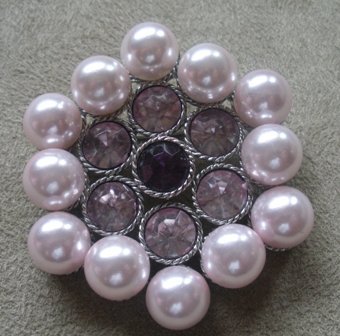 Vintage 70âs Rhinestone Brooch and Pendant