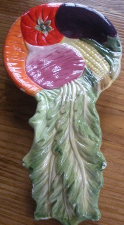 Vintage Ceramic Fruit Spoon Rest