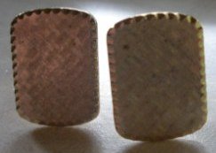 Vintage Swank Textured Rectangle Men’s Cuff Links