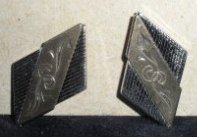 Vintage Art Deco Men’s Cuff Links with Etched Design