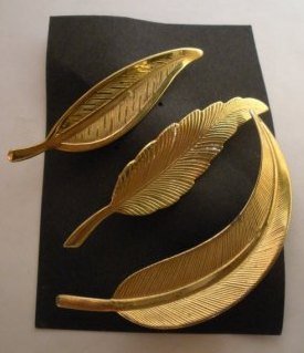 Vintage lot of 3 Leaf Brooches/Pin