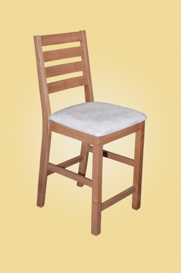 Set of 2 Cafe counter height stools with microfiber upholstered seat in Oak finish.