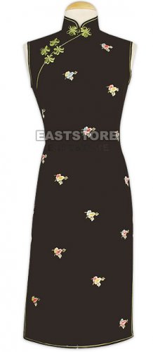 Hand Embroidery Linen Cheongsam