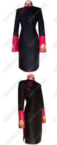 Ethical Floral Embroidery Thai Silk Cheongsam