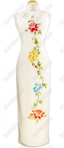 Graceful Peony Embroidered Cheongsam