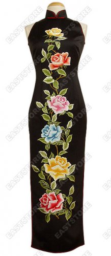Royal Silk Peony Embroidery Cheongsam