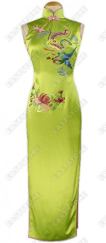 Stunning Phoenix Embroidery Silk Cheongsam