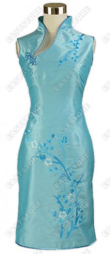 Unique Plum Blossom Embroidered Knee-Length Dress