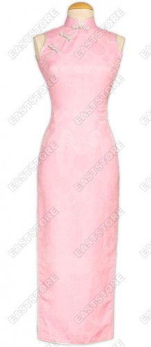 Pink Happiness Icon Silk Cheongsam