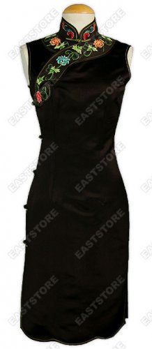 Classical Floral Embroidery Cheongsam
