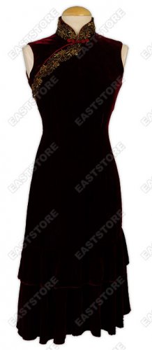 Stunning Silk Velvet Cheongsam
