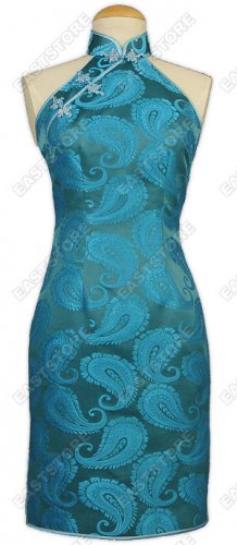 Fashionable Mandarin Bracade Dress