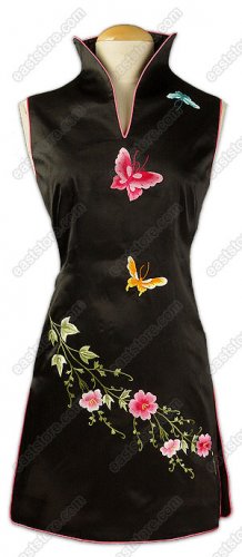 Midnight Rhapsody Banquet Floral Embroidered Mini Dress