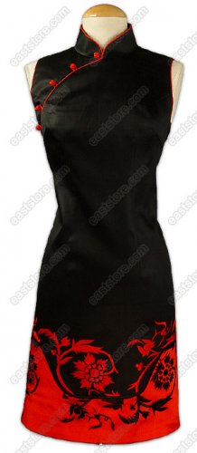 Unique Embroidered Silk Cheongsam