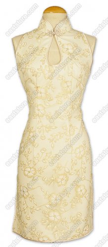 Xian Jing Burn-out Silk Cheongsam