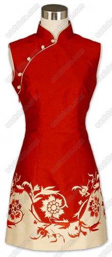 Unique Embroidered Silk Cheongsam