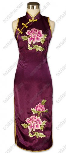 Guo Se Tian Xiang Embroidered Silk Cheongsam