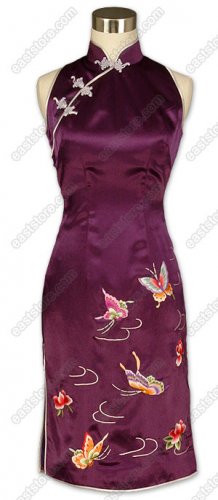 Die Wu Embroidered Silk Cheongsam