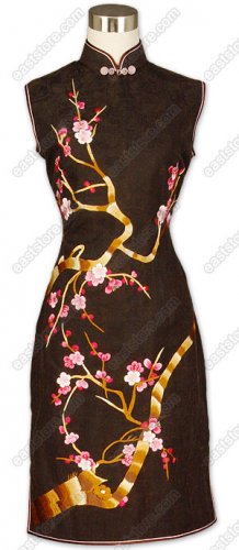 Mei Hua Embroidered Xiang Yun Sha Cheongsam
