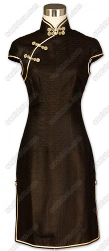 Elegant Silk Crepe Cheongsam