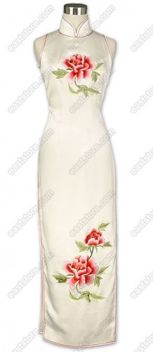 Fantasy Mu Dan Embroidered Silk Cheongsam