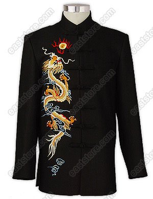 Powerful Dragon Embroidered Cashmere Jacket
