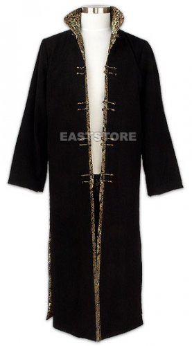 Warm Black Wool Long Gown