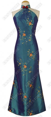 Unique Floral Embroidered Fishtail Dress